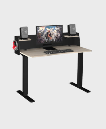 OFFICE DESK RIMINI CT-N2419 LIFTING METAL FRAME WHITE + BOARD WHITE W620 D600 H770 MM