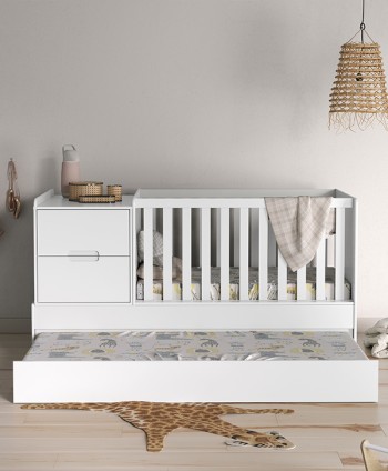 BEDROOM CRIB FORMARE REF 61081 WITH AUXILIARY BED W1930H1020D870 MM (MATTRESS 1300X700MM)