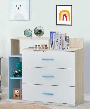 BEDROOM CHEST KIDDO WONDER SGY_CD_062 3 DRAWERS  L900  W1000  H400  MM