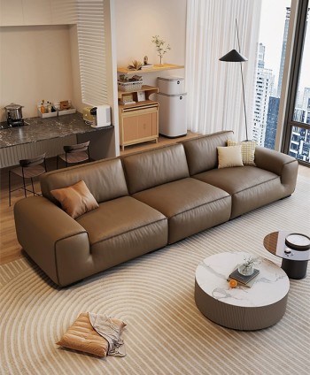 SOFA 3 STR DELPHI SF2195 HALF COW LEATHER W2800 D1050 H750 MM