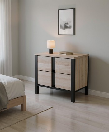 BEDROOM CHEST FLORENCE  4 DRAWERS 4616  L800  W398  H1000  MM