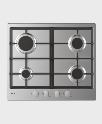 CANDY BUILT IN HOB 4 BURNERS 60CM  STAINLESS STEELCAST IRON GRID
