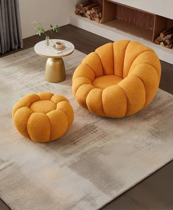 SOFA ACCENT KAZUKO Y1050 INJECTION FOAM+SHERPA YELLOW