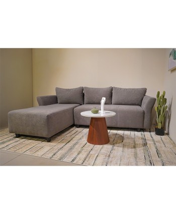 SOFA L SHAPE LAZARRO MERINO BROWN REF 08 CHAISE LONGUE L1700*W900/2 STR W1700*D800 SH 500 MM