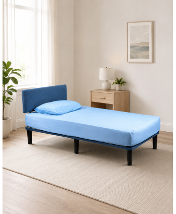 BEDROOM SINGLE BED METAL SENDAI (905 X 1905 MM) (35.6 X 75 INS)