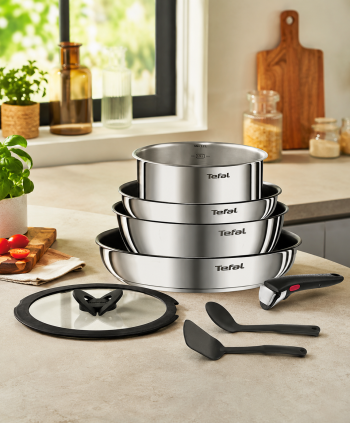 TEFAL SET 8PCS INOX INGENIO L897S04