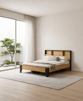 BEDROOM DOUBLE BED SORENTO 8799 L2035 W1614 H1000 MM
