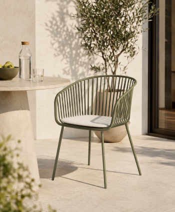 OUTDOOR CHAIR HAIBA REF F902 PP + CUSHION GREEN 8343/XN17390