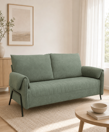 SOFA 2 SEATER ANYA 1640*760*890/SH720 MM METAL  SF-N2409B GREEN