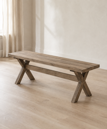 DINING BENCH MONZA YHT Z 4013534AFXH-426(T) RUSTIC HEVEA (AWB) W1405 X D450 X SH114MM