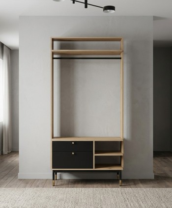 HOME OFFICE SHELF LUGANO OAK&WHITE L83.0*W40.0*H170.0 CM BS-N2315
