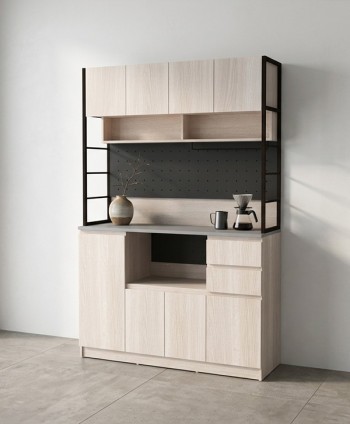 KITCHEN CABINET CAPRI (W1200*D400*H850 MM)WITH HUTCH (W1197*D340*H1010 MM)