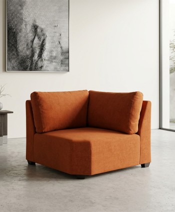 SOFA MODULAR CORNER LEXINGTON MICROFIBRE BLUE D800 X H400 X L1000 MM TSM