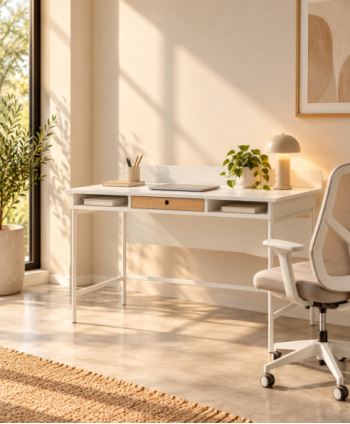 HOME OFFICE COMPUTER DESK RIVIERA WHITE&OAK L115.0*W55.0*H76.0CM CT-N2423