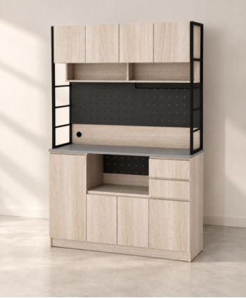 KITCHEN CABINET (STORAGE)- CAPRI (W1200*D940*H900 MM) CABINET WITH HUTCH (1197*D340*H1010 MM)