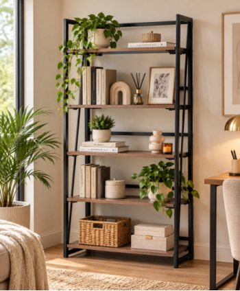 OFFICE BOOKCASE PORTO BS-1932 (FOLDING) 60*30*125 CM - 4 SHELVES