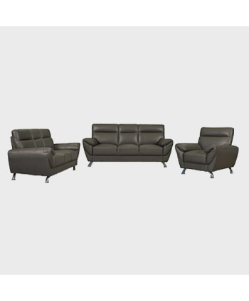 LAZA SOFA 3+2+1 PVC AC DARK GREY