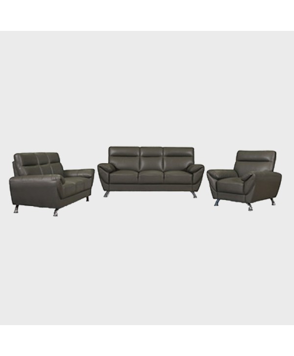 LAZA SOFA 3+2+1 PVC AC DARK GREY