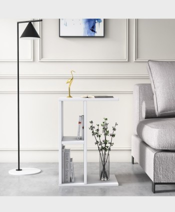 RUUM SLOT SIDE TABLE WHITE