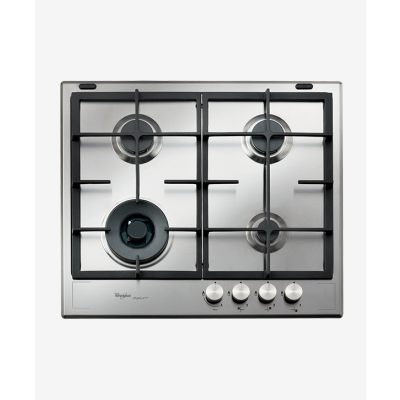WHIRLPOOL BUILT IN HOB 4 GAS BURNERS 60CM STAINLESS GMA6422